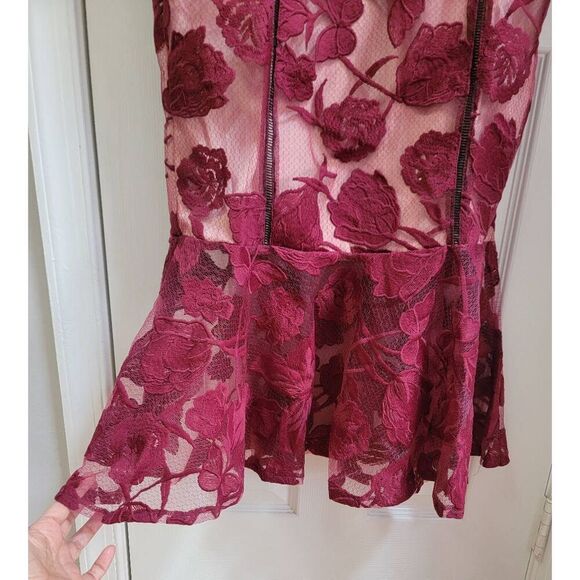Lulus Alluring Dream Floral Mesh Lace Dress NWT L - Picture 8 of 11